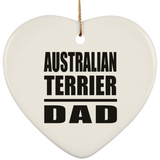Australian Terrier Dad - Heart Ornament