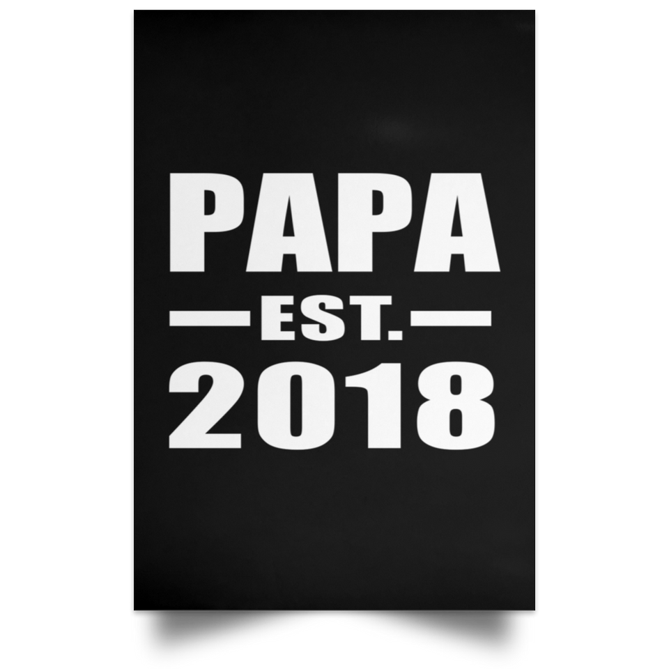 Papa Established EST. 2018 - Poster Portrait