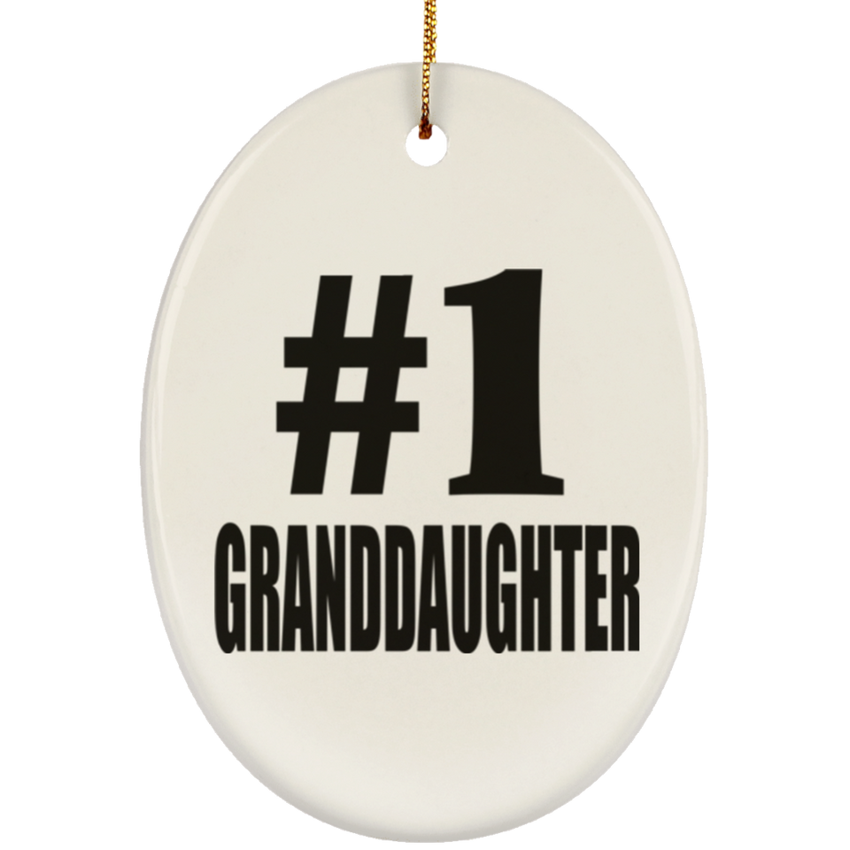 Number One #1 Granddaughter - Oval Ornament