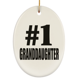 Number One #1 Granddaughter - Oval Ornament