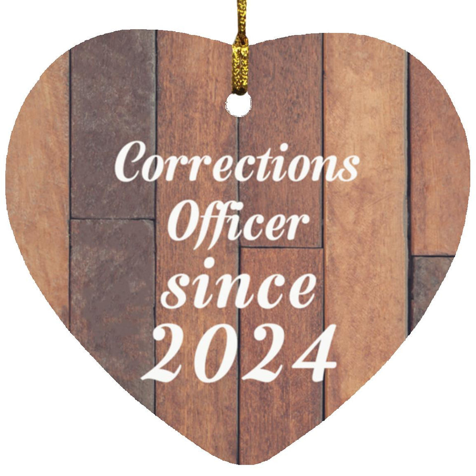 Corrections Officer Since 2024 - Heart Ornament E