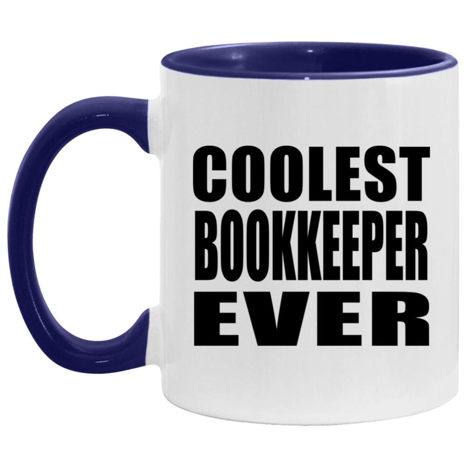 Coolest Bookkeeper Ever - 11oz Accent Mug Purple