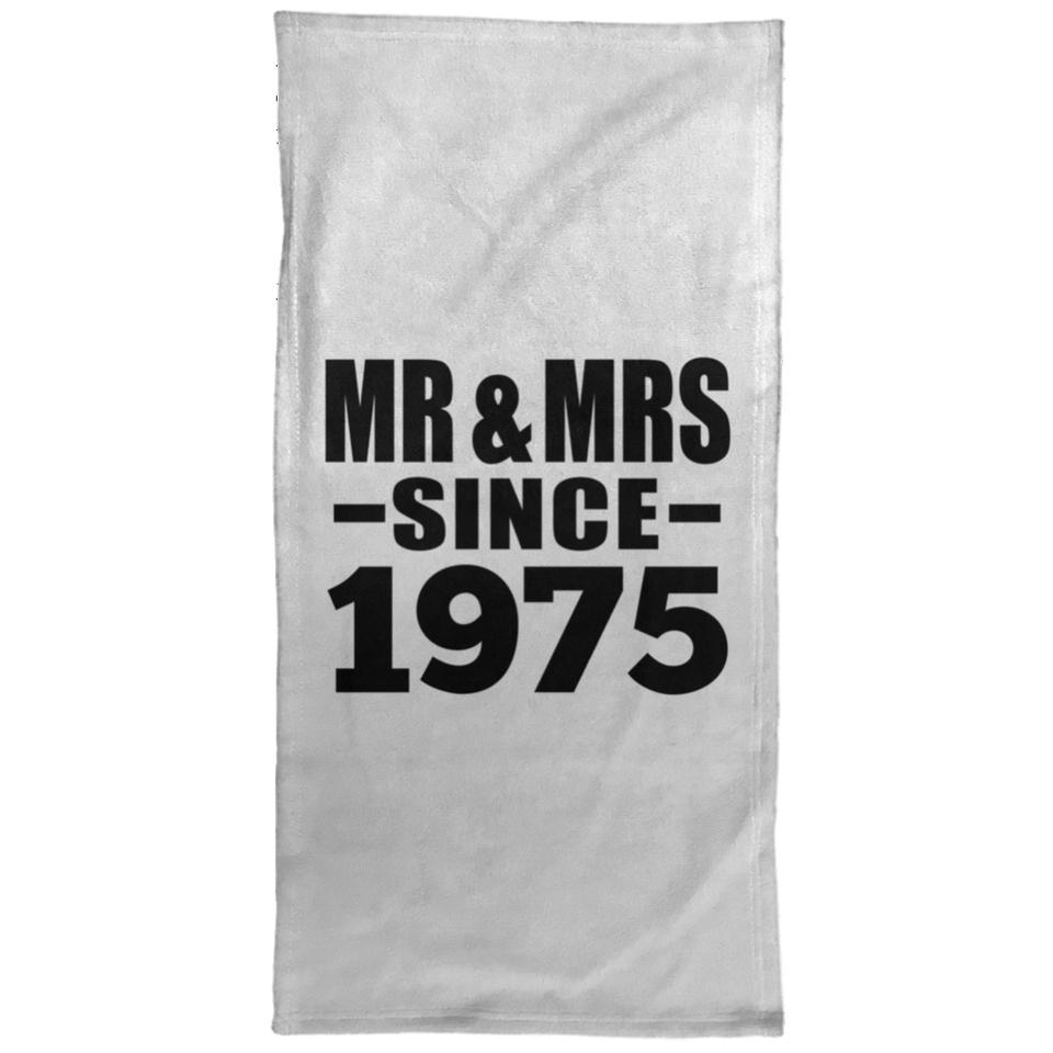 49th Anniversary Mr & Mrs Since 1975 - Hand Towel