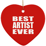 Best Artist Ever - Heart Ornament