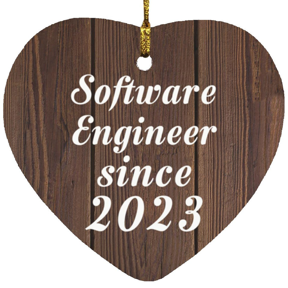 Software Engineer Since 2023 - Heart Ornament D