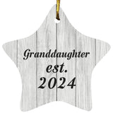 Granddaughter Established Est. 2024 - Star Ornament F