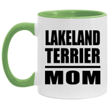 Lakeland Terrier Mom - 11oz Accent Mug Green