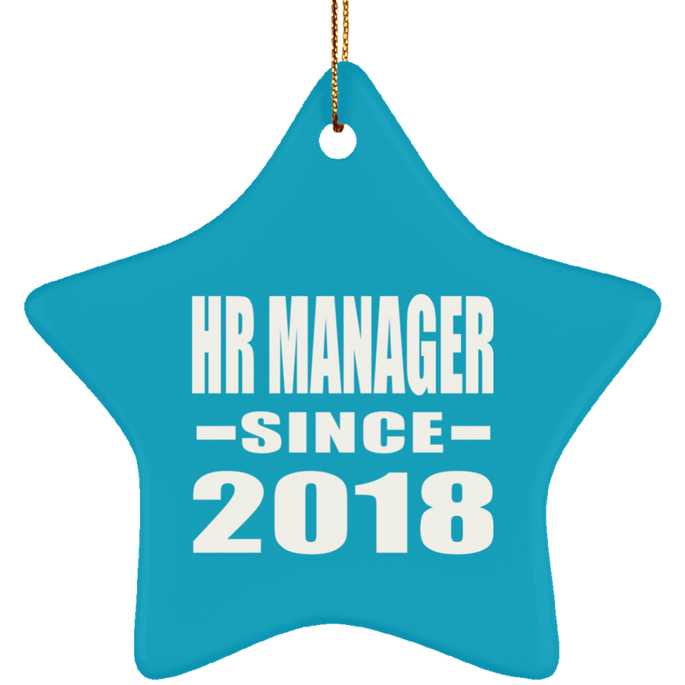 HR Manager Since 2018 - Star Ornament