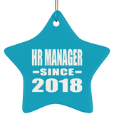 HR Manager Since 2018 - Star Ornament