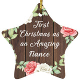 First Christmas As an Amazing Fiance - Star Ornament A