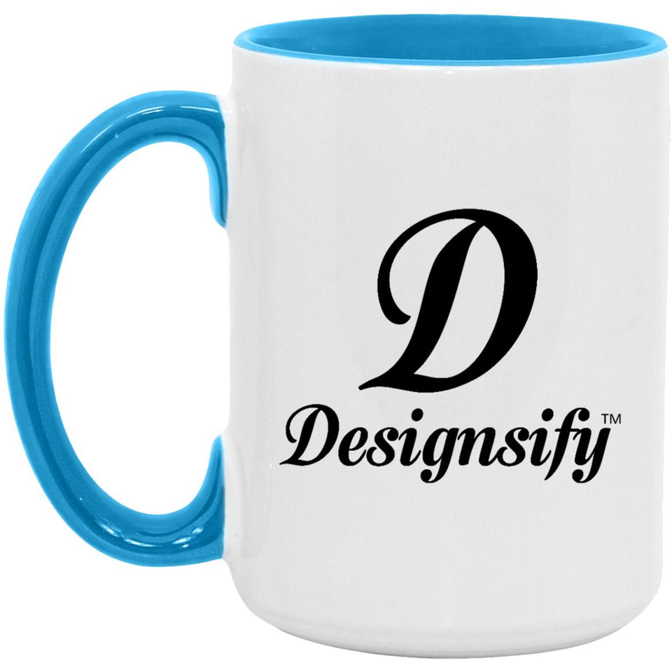 Designsify Logo - 15oz Accent Mug Blue
