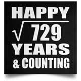 Happy 27th Anniversary Square Root of 729 Years & Counting - Poster Square