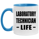 Laboratory Technician Life - 11oz Accent Mug Blue