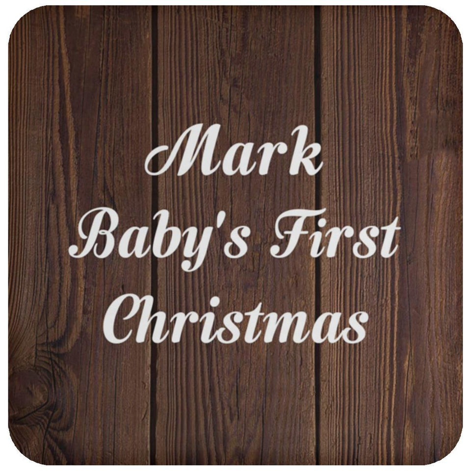 Mark Baby's First Christmas - Drink Coaster D