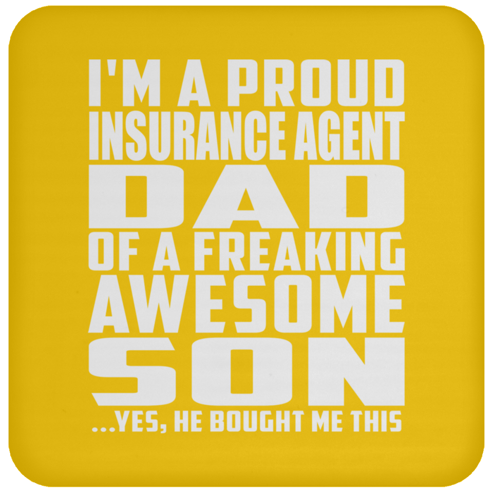 Proud Insurance Agent Dad Of Awesome Son - Drink Coaster