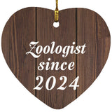 Zoologist Since 2024 - Heart Ornament D