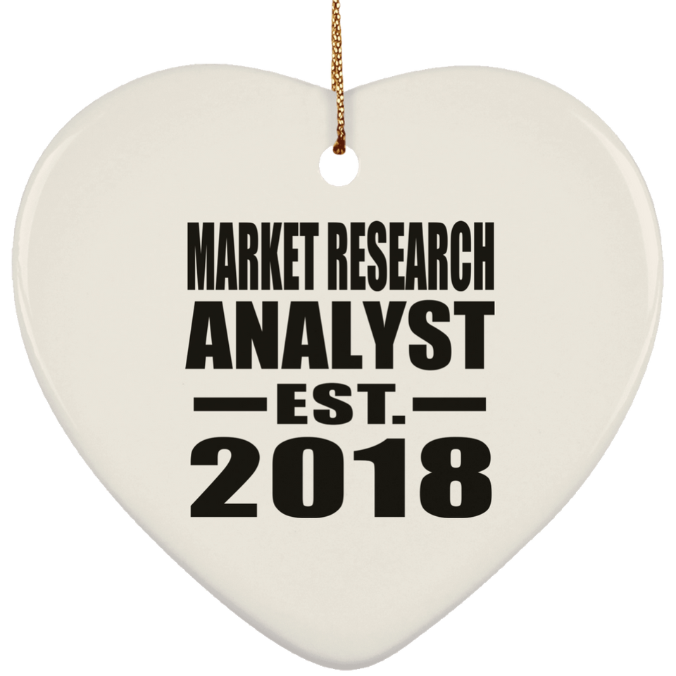 Market Research Analyst Established EST. 2018 - Heart Ornament