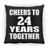 24th Anniversary Cheers To 24 Years Together - Throw Pillow Black