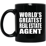 World's Greatest Real Estate Agent - 11 Oz Coffee Mug Black