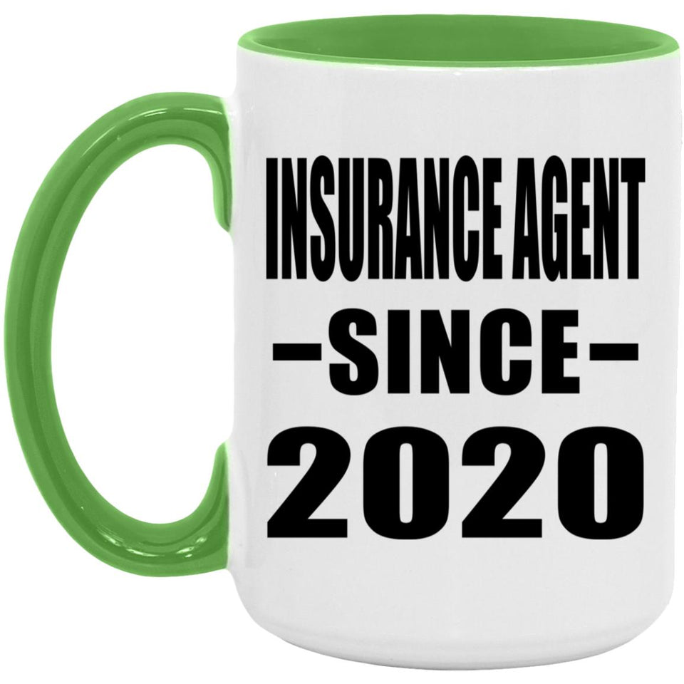 Insurance Agent Since 2020 - 15oz Accent Mug Green