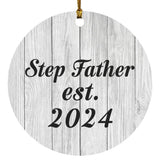 Step Father Established Est. 2024 - Circle Ornament F