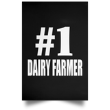 Number One #1 Dairy Farmer - Poster Portrait