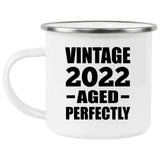 2nd Birthday Vintage 2022 Aged Perfectly - 12oz Camping Mug