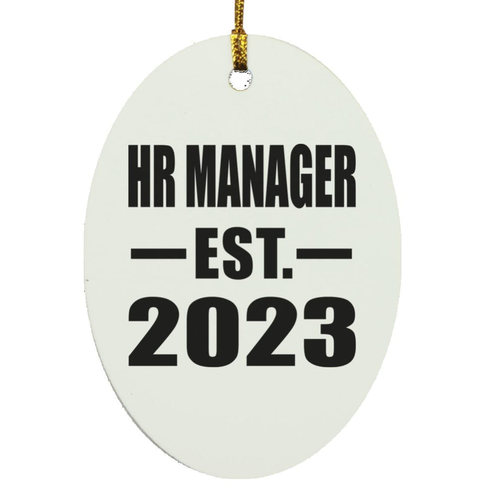 HR Manager Established EST. 2023 - Oval Ornament