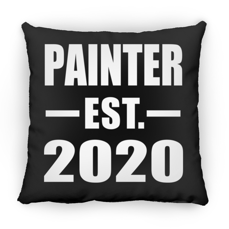 Painter Established EST. 2020 - Throw Pillow Black