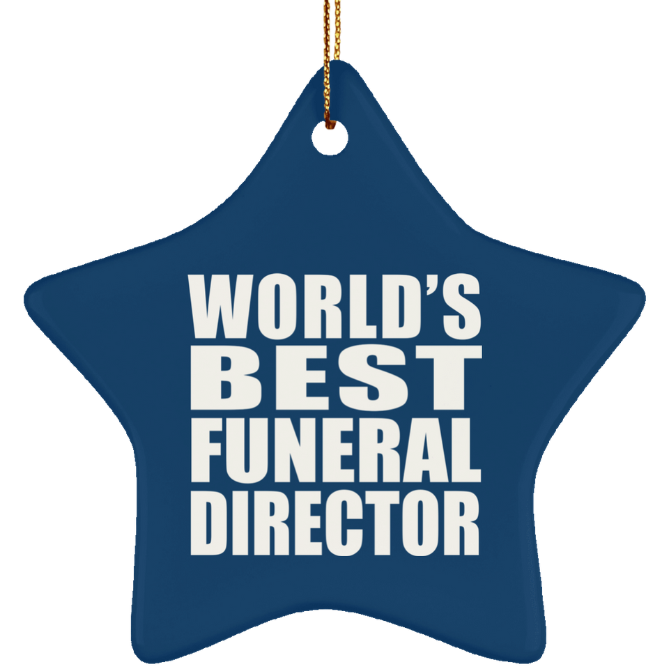 World's Best Funeral Director - Star Ornament
