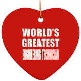 World's Greatest Engineering Technician - Heart Ornament