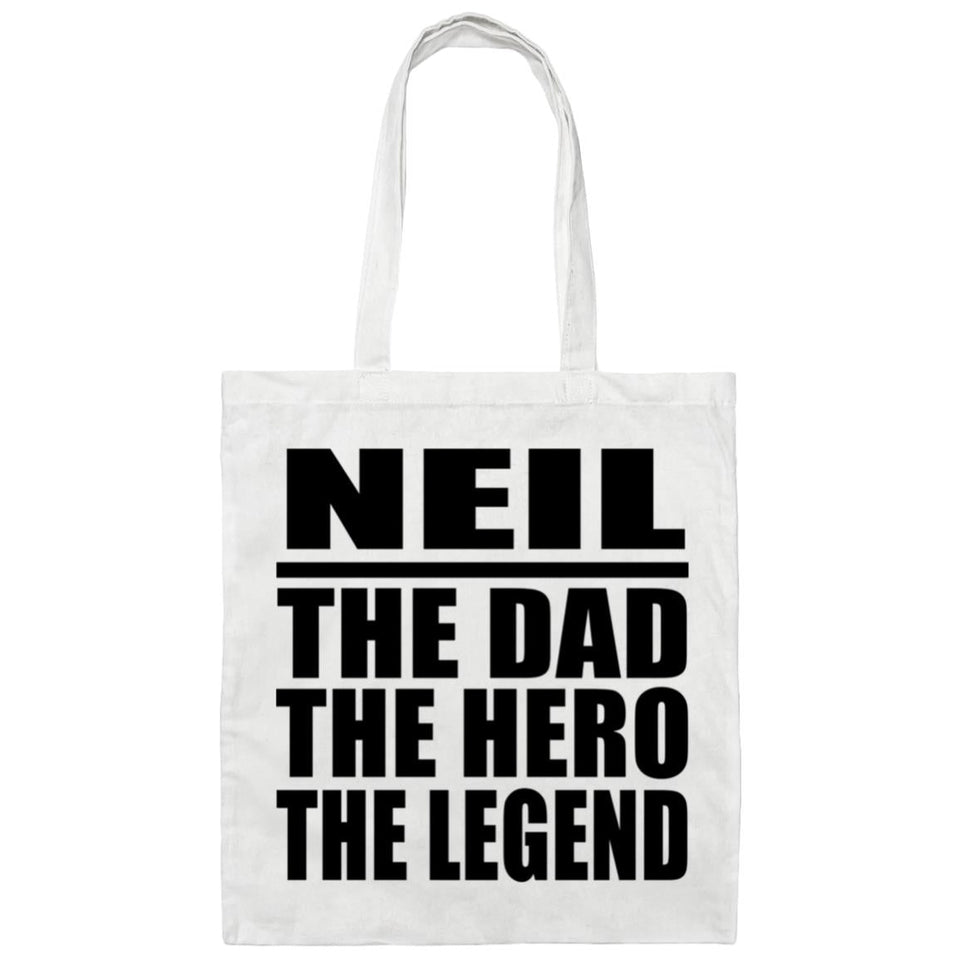 Neil The Dad The Hero The Legend - Tote Bag White