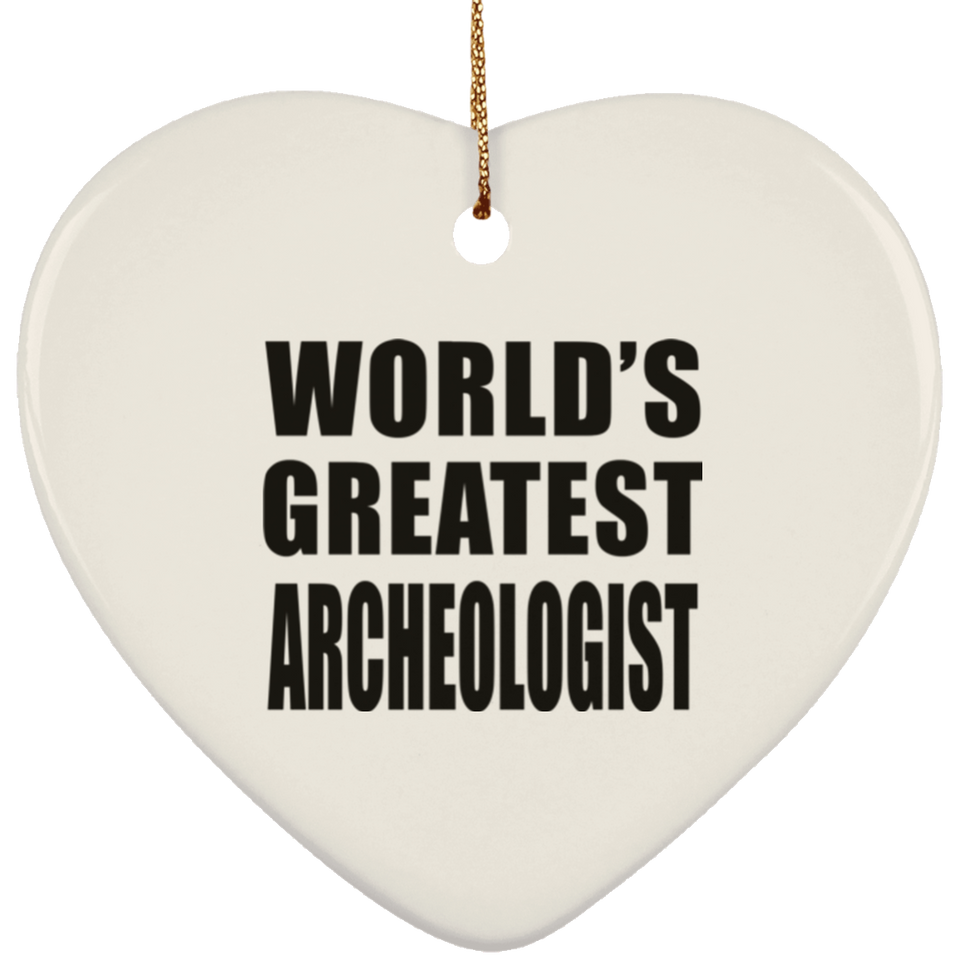 World's Greatest Archeologist - Heart Ornament