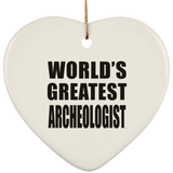 World's Greatest Archeologist - Heart Ornament