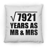 89th Anniversary Square Root of 7921 Years As Mr & Mrs - Throw Pillow