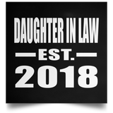 Daughter In Law Established EST. 2018 - Poster Square