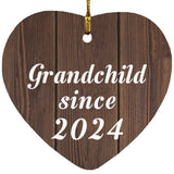 Grandchild Since 2024 - Heart Ornament D