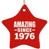 48th Birthday Amazing Since 1976 - Star Ornament