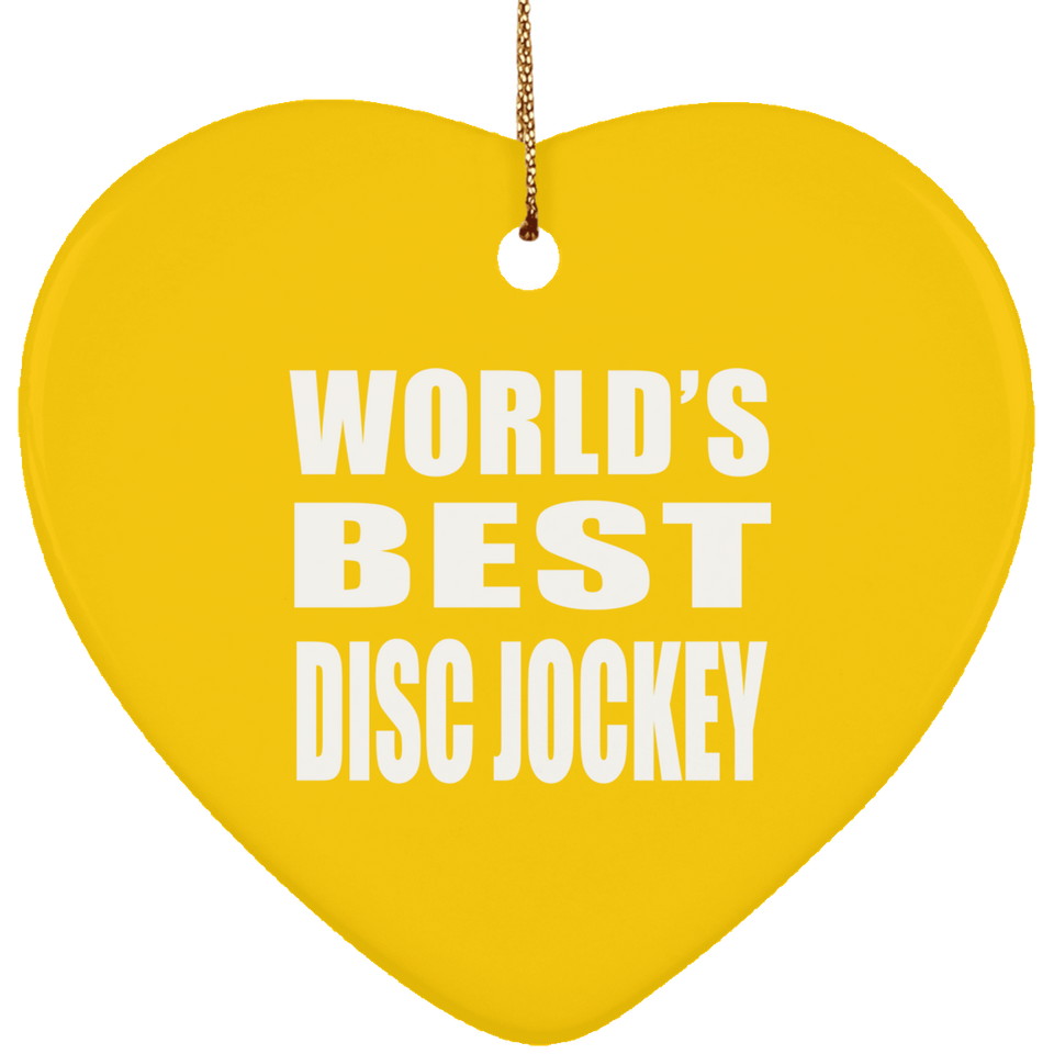 World's Best Disc Jockey - Heart Ornament