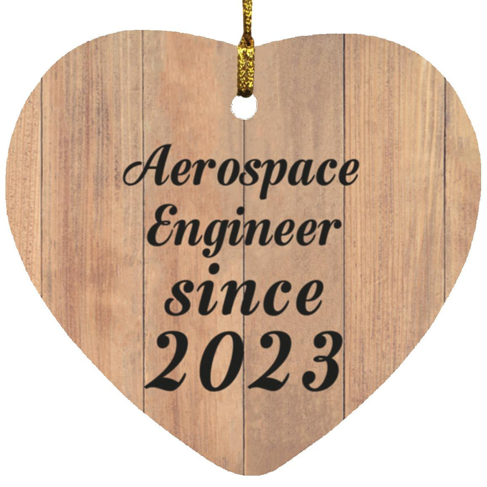 Aerospace Engineer Since 2023 - Heart Ornament C