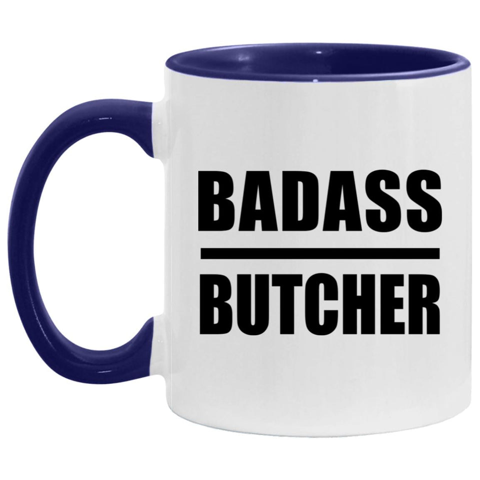 Badass Butcher - 11oz Accent Mug Purple