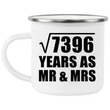 86th Anniversary Square Root of 7396 Years As Mr & Mrs - 12oz Camping Mug