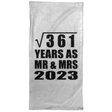 19th Anniversary Square Root of 361 Years As Mr & Mrs 2023 - Hand Towel