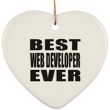 Best Web Developer Ever - Heart Ornament