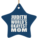 Judith World's Okayest Mom - Star Ornament