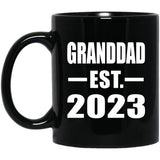Granddad Established EST. 2023 - 11oz Coffee Mug Black