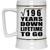 14th Anniversary Square Root of 196 Years Lifetime To Go - Beer Stein