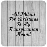 All I Want For Christmas Is My Transylvanian Hound - Drink Coaster F