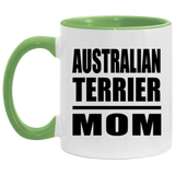 Australian Terrier Mom - 11oz Accent Mug Green