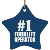 Number One #1 Forklift Operator - Star Ornament